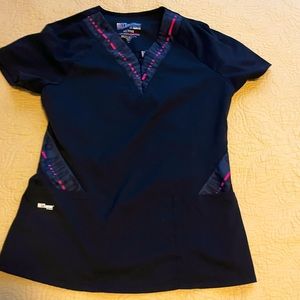 Grey’s Anatomy by Barco black scrub top XS